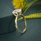 Squared edges Oval Lab Grown Diamond Engagement Ring - JBR Jeweler