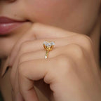 Squared edges Oval Lab Grown Diamond Engagement Ring - JBR Jeweler
