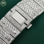 Stainless Steel VVS Moissanite Studded Diamond Two Tone Watch