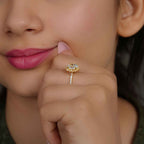 Sunburst Oval Cut Lab Diamond Halo Engagement Ring - JBR Jeweler