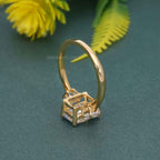 Three Stone Radiant Lab Diamond Engagement Ring With Side Trapezoid - JBR Jeweler