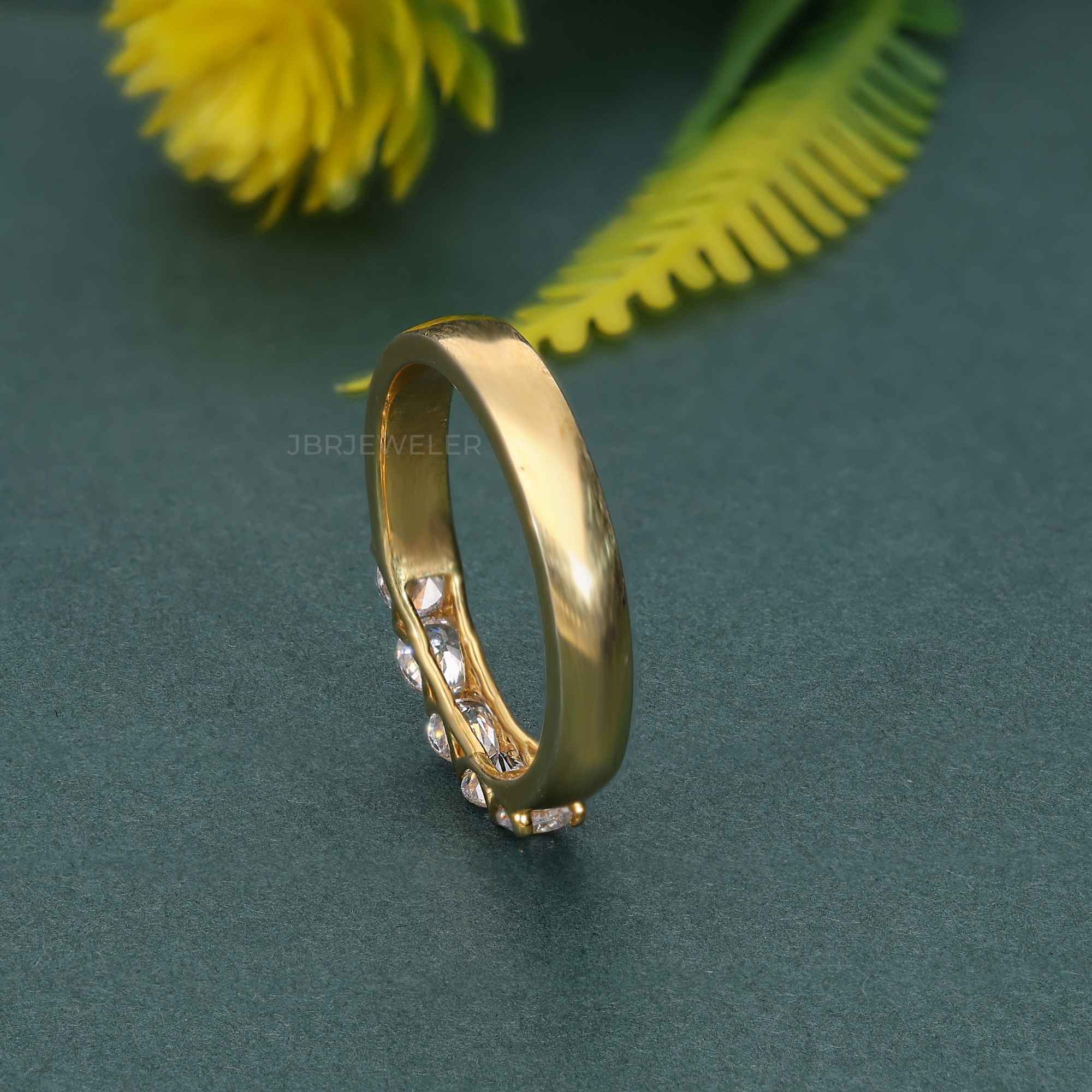 Trellis Five Stone Round Lab Diamond Wedding Ring - JBR Jeweler