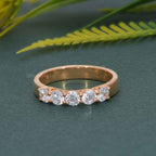 Trellis Five Stone Round Moissanite Diamond Wedding Ring - JBR Jeweler