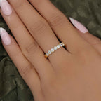 Trellis Seven Stone Moissanite Diamond Ring - JBR Jeweler