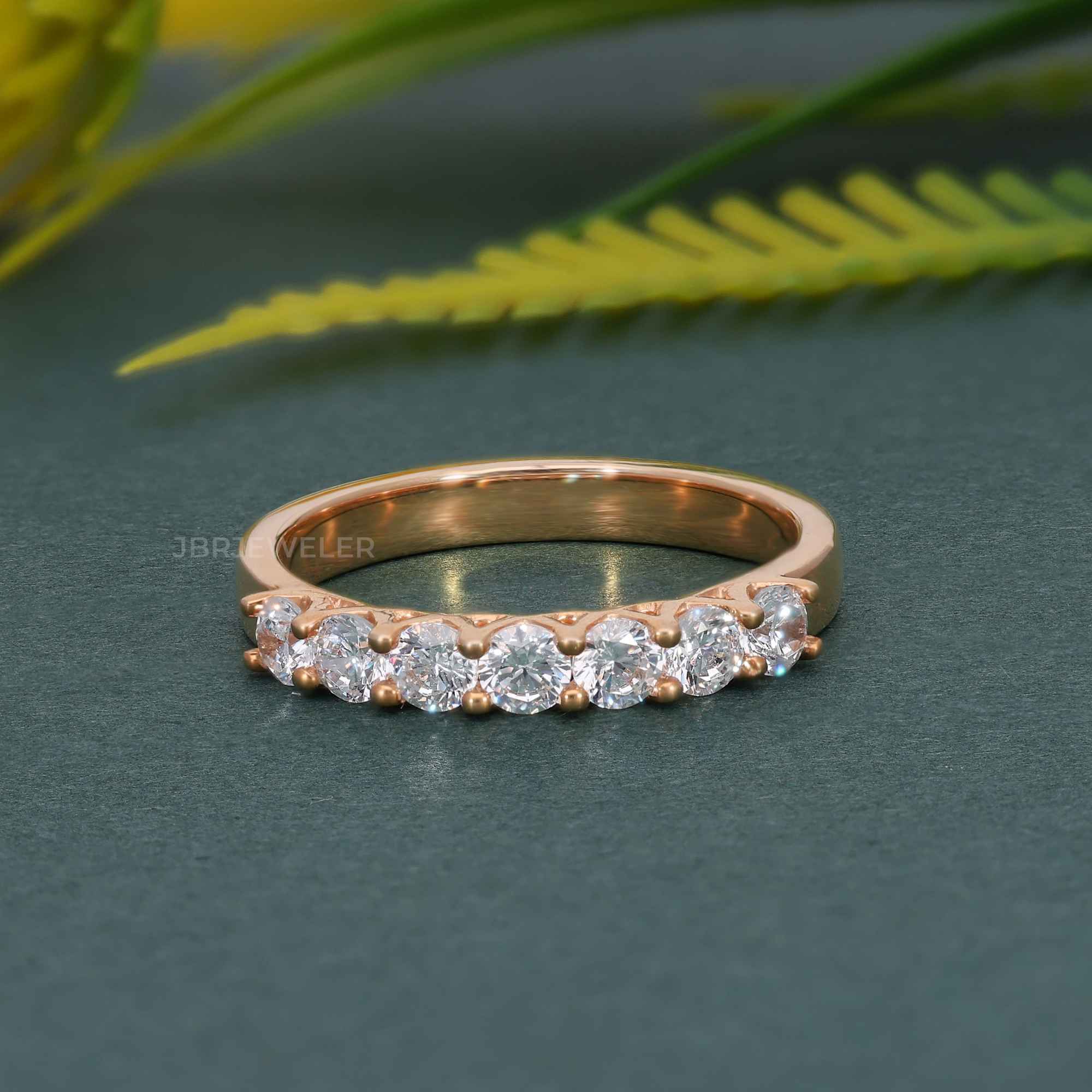 Trellis Seven Stone Moissanite Diamond Ring - JBR Jeweler