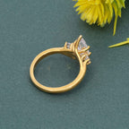 Trellis Three Stone Marquise Moissanite Diamond Ring - JBR Jeweler