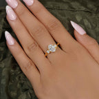 Trellis Three Stone Oval Cut Lab Diamond Ring - JBR Jeweler