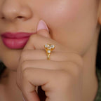 Trellis Three Stone Oval Cut Lab Diamond Ring - JBR Jeweler