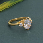 Trellis Three Stone Oval Cut Lab Diamond Ring - JBR Jeweler