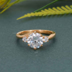 Trellis Three Stone Round Lab Grown Diamond Ring - JBR Jeweler