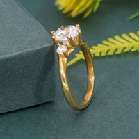 Trellis Three Stone Round Lab Grown Diamond Ring