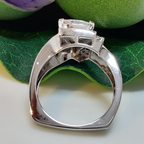 Trillion Cut Lab-Grown Diamond Art Deco Engagement Band