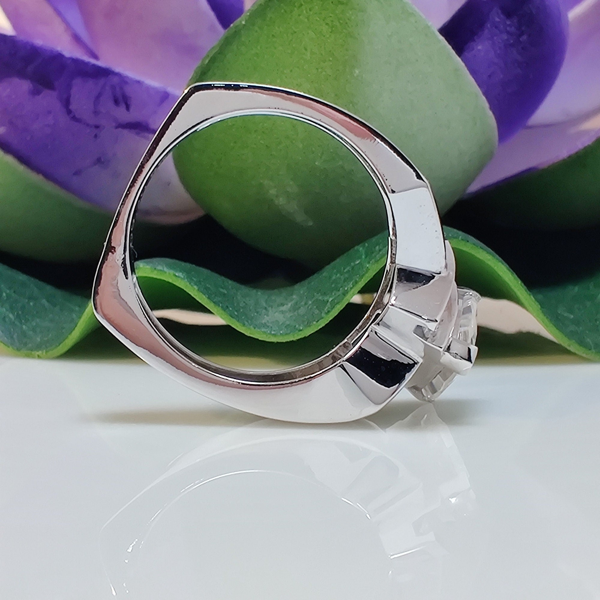 Trillion Cut Euro Style Lab-Grown Diamond Engagement Ring