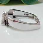 Euro Style Antique Art Deco Lab-Grown Trillion Diamond Band