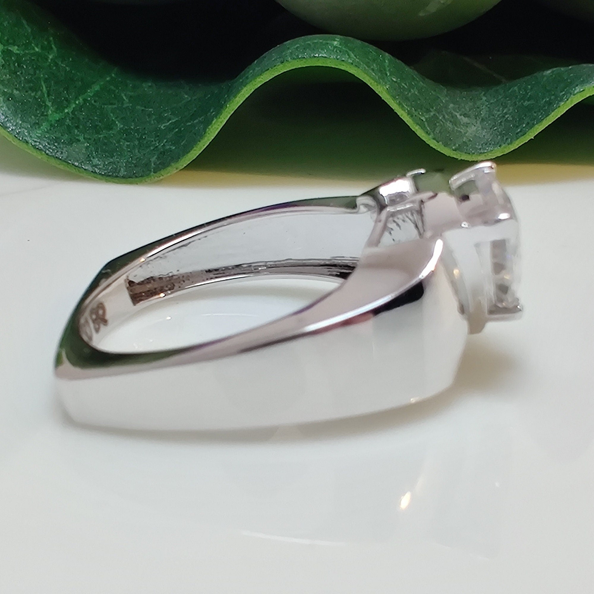 Antique Art Deco Trillion Cut Lab-Grown Diamond Ring