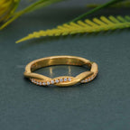 Twist Moissanite Diamond Wedding Band - JBR Jeweler