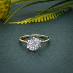 Bague de fiançailles avec diamant solitaire torsadé de taille ovale cultivée en laboratoire