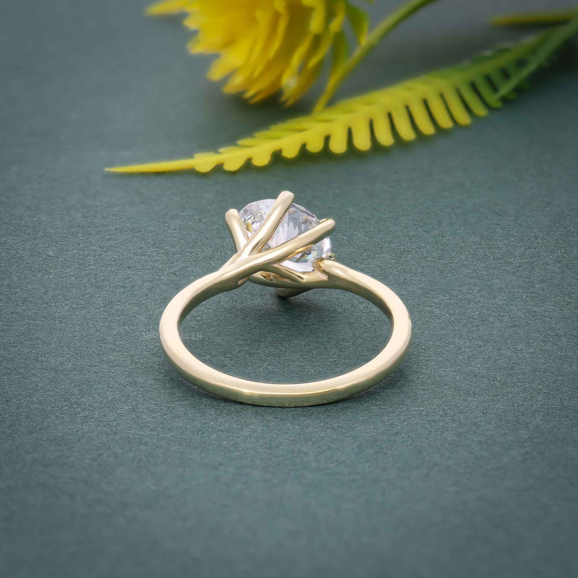 Twist Oval Moissanite Diamond Engagement Ring - JBR Jeweler