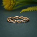 Twist Full Eternity Band Rose Gold Infinity Matching Stacking Wedding Band For Women - JBR Jeweler