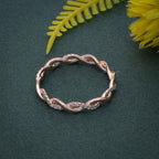 Twist Full Eternity Band Rose Gold Infinity Matching Stacking Wedding Band For Women - JBR Jeweler