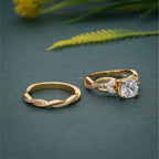 Twisted Cushion Cut Lab Diamond Bridal Set Ring With Matching Band - JBR Jeweler