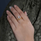 Twisted Oval Lab Grown Diamond Bridal Set Ring With Wedding Band - JBR Jeweler