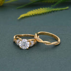 Twisted Round Lab Diamond Bridal Ring With Matching Band - JBR Jeweler