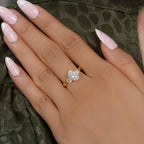 Twisted Vine Three Stone Oval Moissanite Diamond Engagement Ring - JBR Jeweler