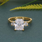 Twisted Vine Three Stone Radiant Lab Grown Diamond Engagement Ring - JBR Jeweler