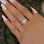 Twisted Vine Three Stone Radiant Moissanite Diamond Engagement Ring - JBR Jeweler