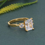 Twisted Vine Three Stone Radiant Lab Grown Diamond Engagement Ring - JBR Jeweler