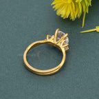 Twisted Vine Three Stone Round Moissanite Diamond Engagement Ring - JBR Jeweler