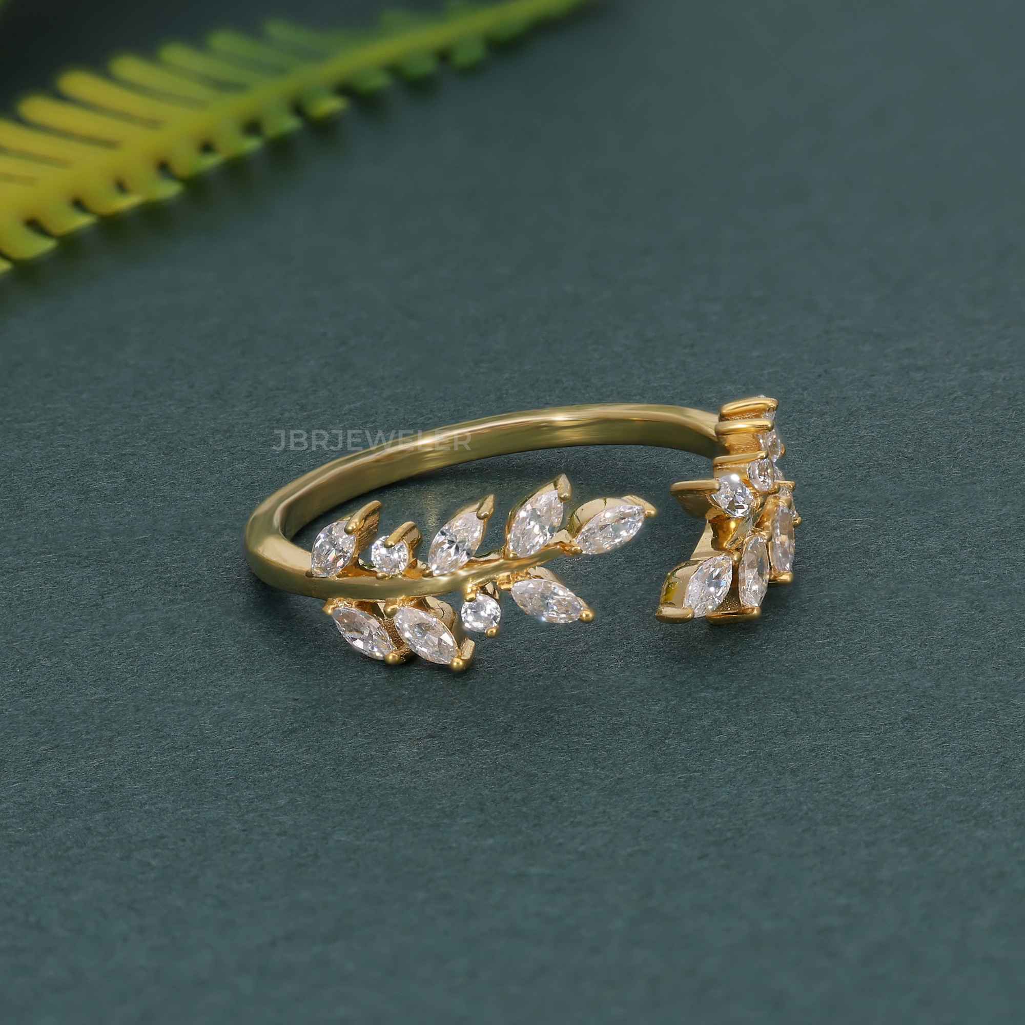 Vine Open Lab Grown Diamond Wedding Band - JBR Jeweler