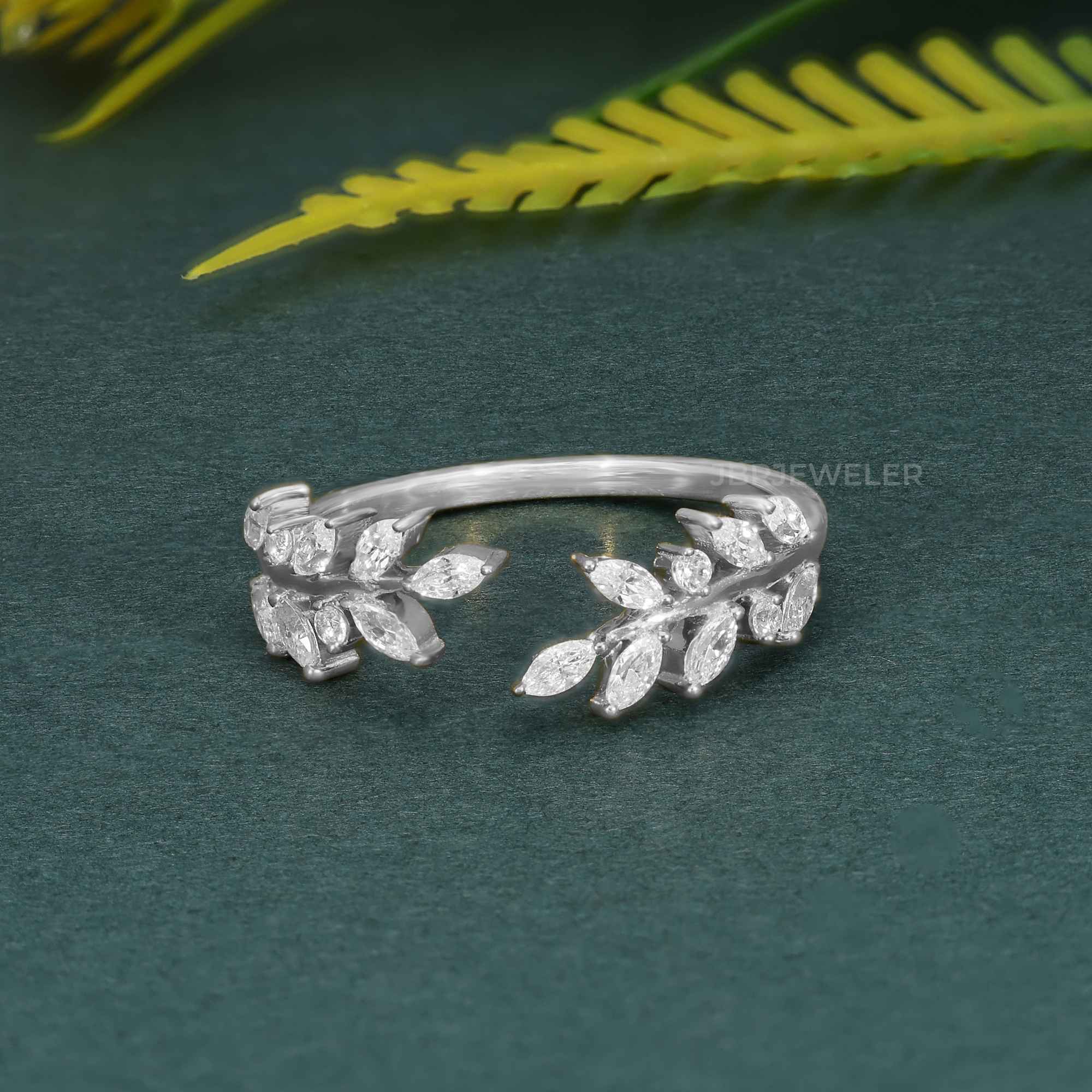 Vine Open Lab Grown Diamond Wedding Band - JBR Jeweler