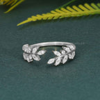 Vine Open Moissanite Diamond Wedding Band - JBR Jeweler