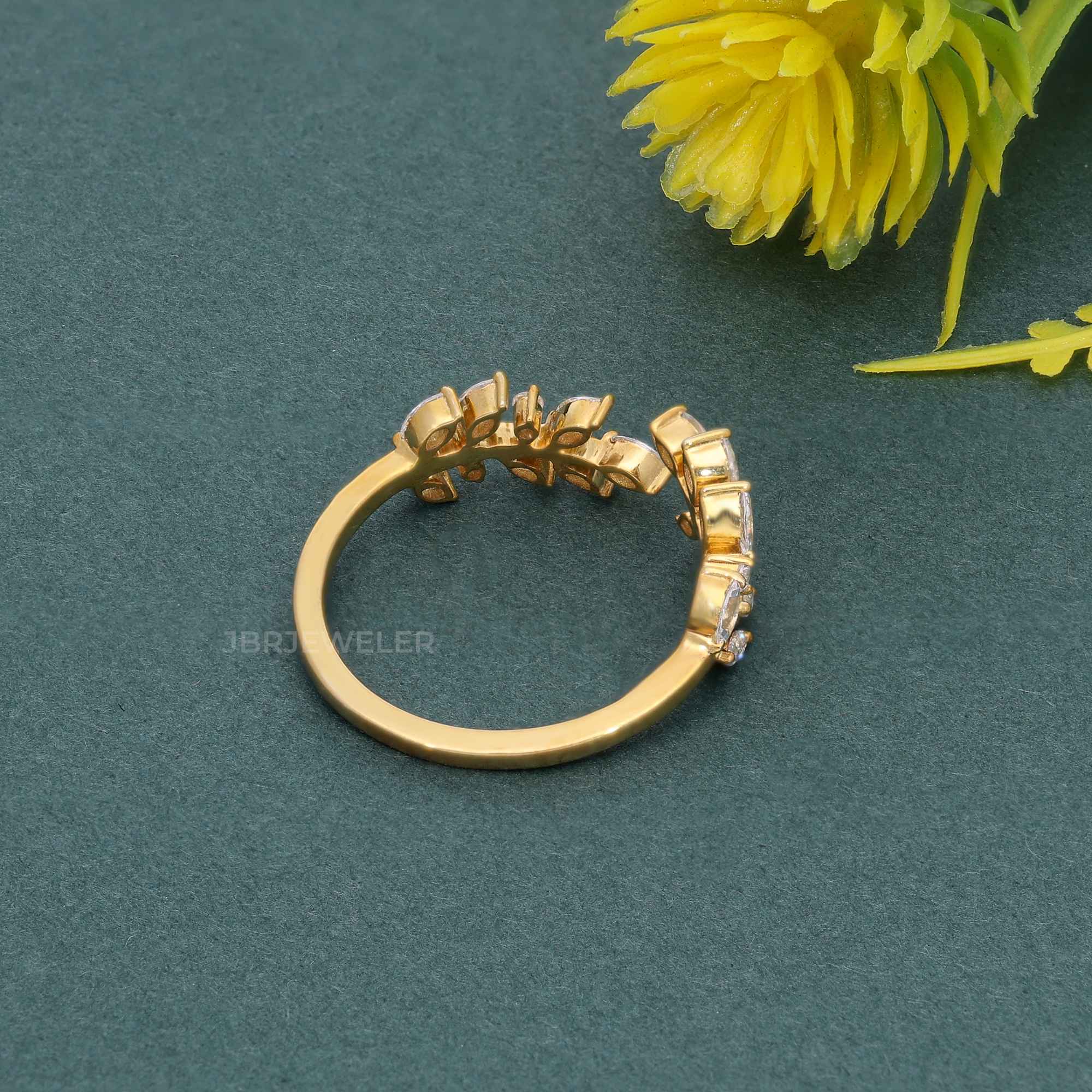 Vine Open Moissanite Diamond Wedding Band - JBR Jeweler