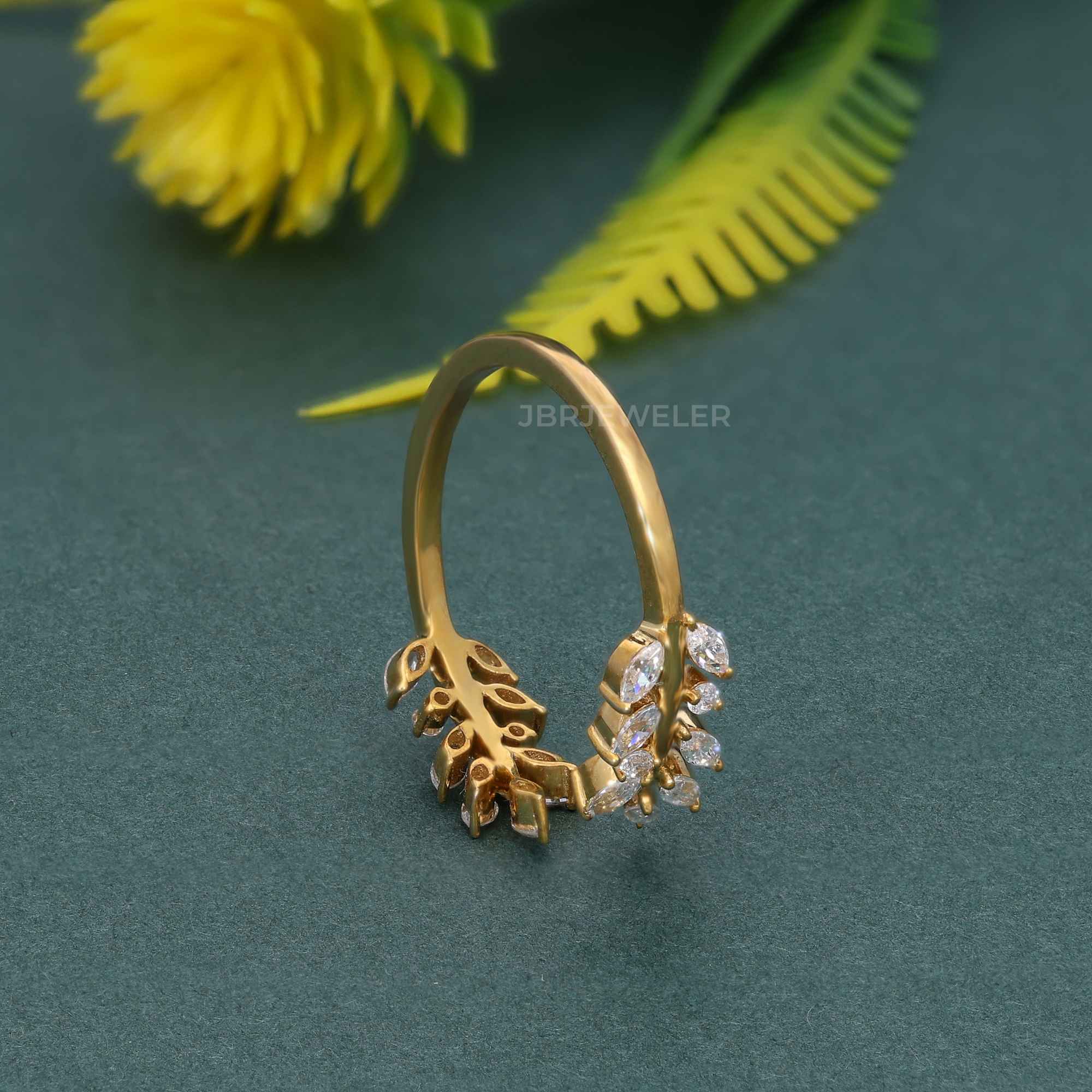 Vine Open Lab Grown Diamond Wedding Band - JBR Jeweler