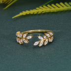 Vine Open Moissanite Diamond Wedding Band - JBR Jeweler