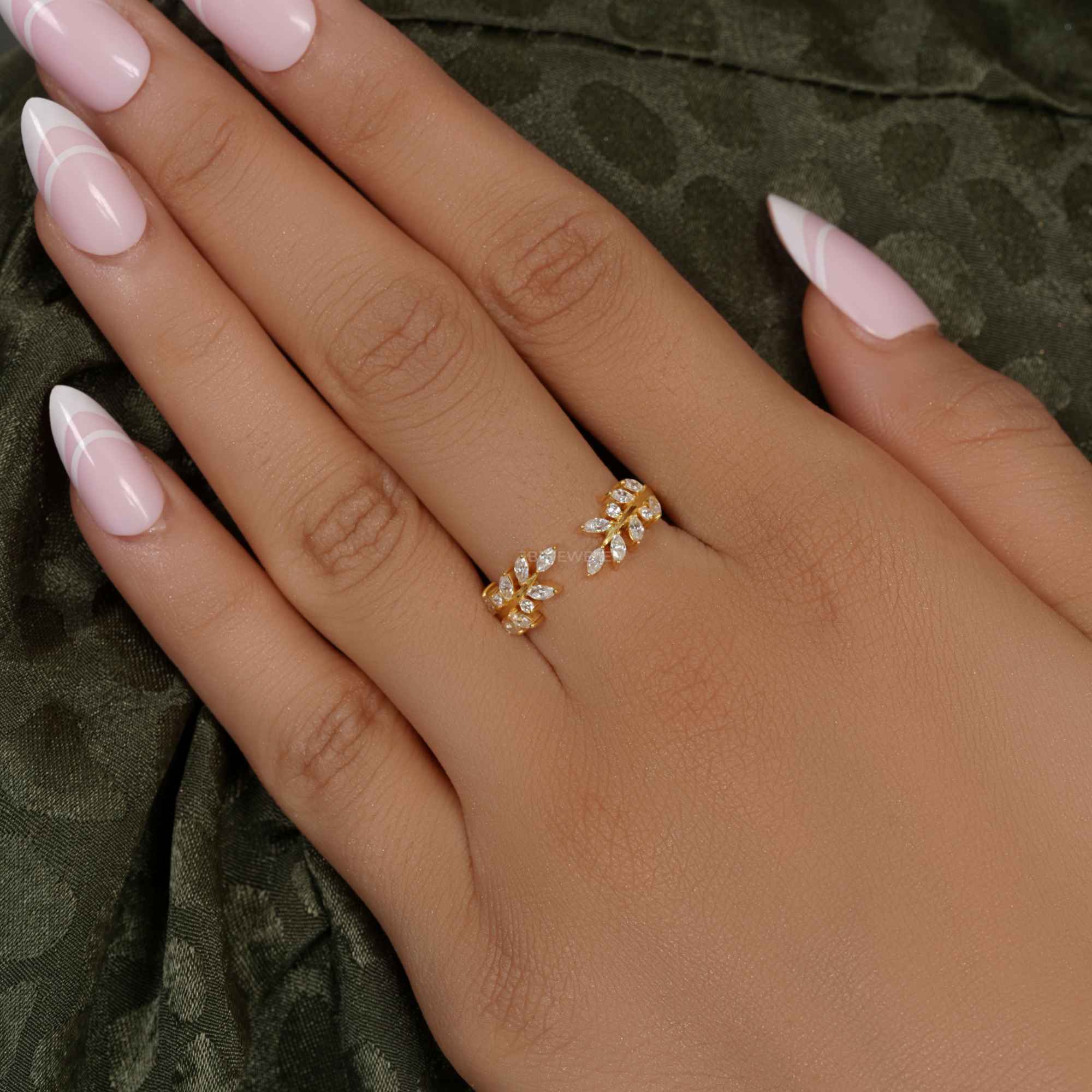 Vine Open Lab Grown Diamond Wedding Band - JBR Jeweler