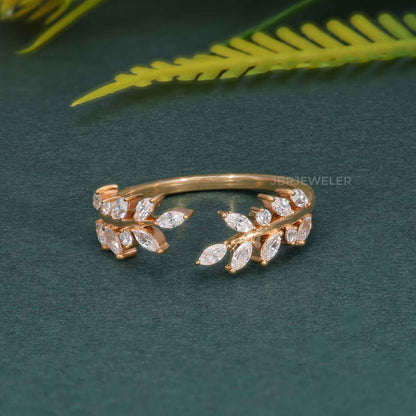 Vine Open Lab Grown Diamond Wedding Band