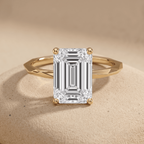 14K gold Art Deco engagement ring for bride front view
