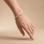 Yellow Gold Diamond Bracelet Marquise Link Tennis Style