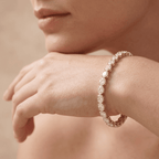 Yellow Gold Diamond Tennis Bracelet Oval Diamonds