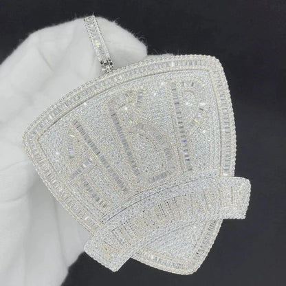 All Bout Paper BIG Luxury Baguette & Round Moissanite Diamond ABP Iced Out Pendant - JBR Jeweler