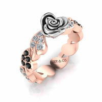 Alternative Leaf Design Flower Sterling Silver Ring - JBR Jeweler