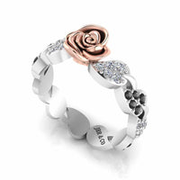 Alternative Leaf Design Flower Sterling Silver Ring - JBR Jeweler