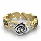 Alternative Leaf Design Flower Sterling Silver Ring - JBR Jeweler