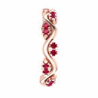 Alternative Zig Zag Ruby Accent Eternity Women's Band in Sterling Silver - JBR Jeweler
