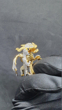 Animal Dragon Shaped in 925 Silver with Moissanite Stone Trendy Customized Ring - JBR Jeweler