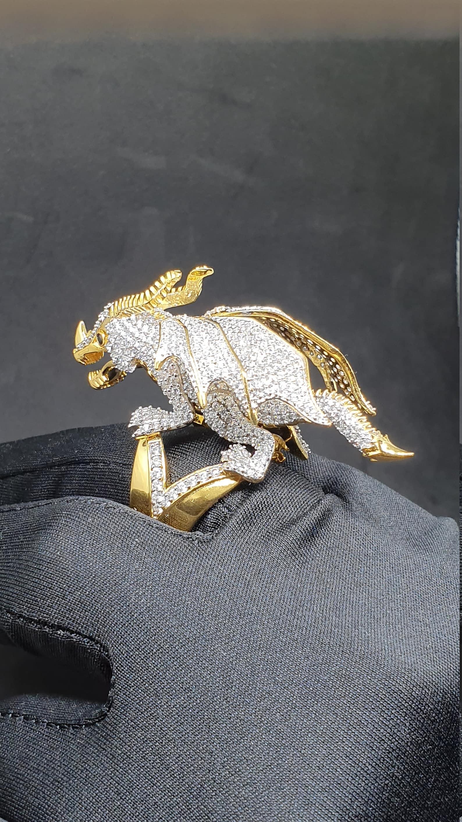 Animal Dragon Shaped in 925 Silver with Moissanite Stone Trendy Customized Ring - JBR Jeweler